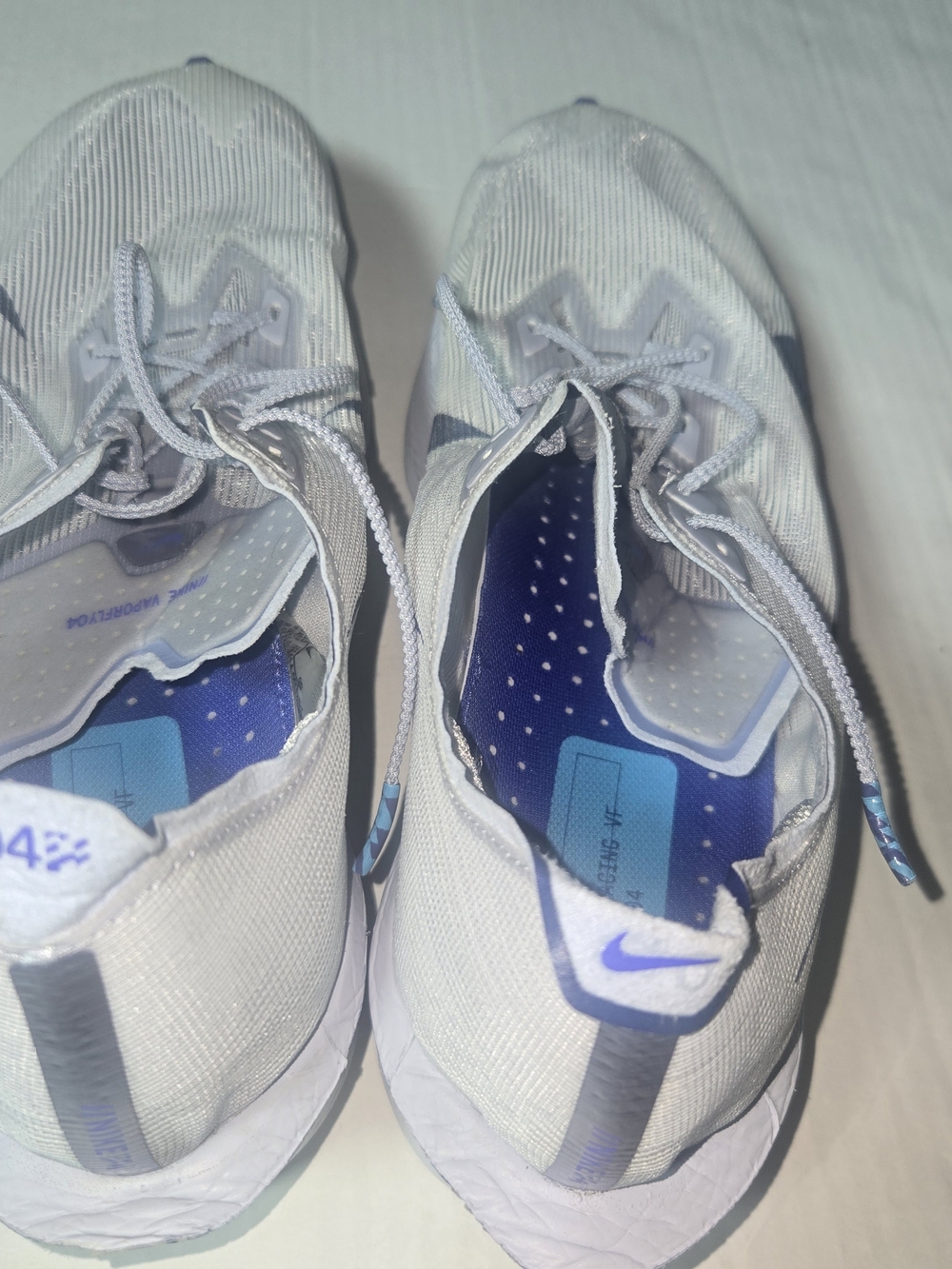 Nike White and Blue Running Shoes